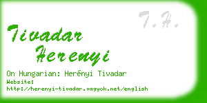 tivadar herenyi business card